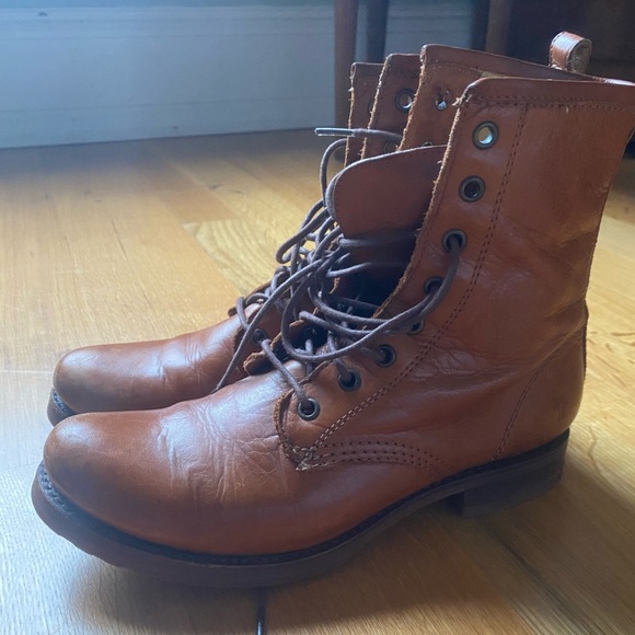 Frye Shoes - Frye Veronica Combat Lace-Up Boots, 8.5